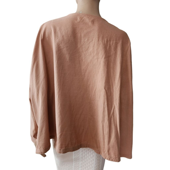 ROUCHA Oversized Pink Cotton V-Neck Button-Front Jacket CC L - Picture 2 of 7